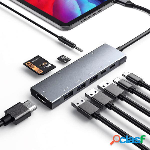 Bakeey 9-in-1 USB-C Docking Station Adapter With 4K@30Hz HD