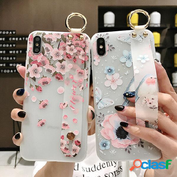 Bakeey Blossom Embossed Soft Silicone Protective Case with