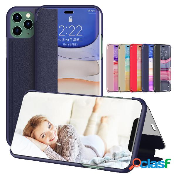 Bakeey Flip Bumper Window View with Foldable Stand PU