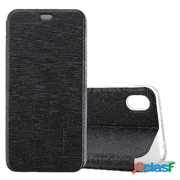 Bakeey Flip Shockproof Brushed Texture PU Leather Full Body