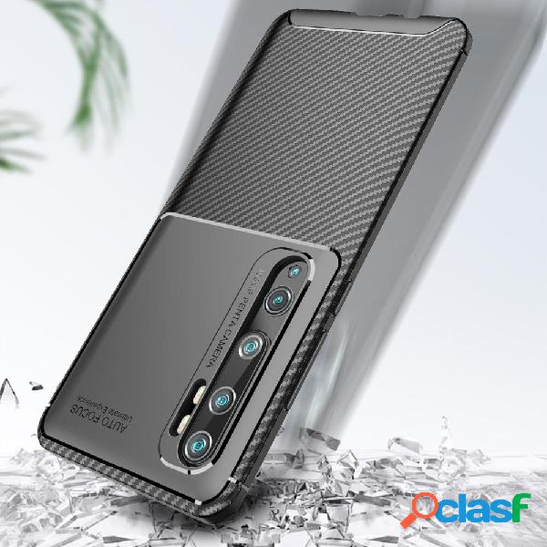 Bakeey Luxury Carbon Fiber Shockproof Silicone Protective