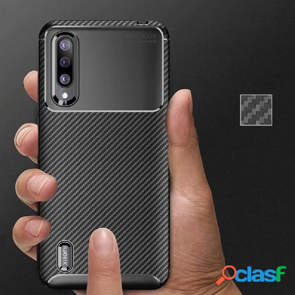 Bakeey Luxury Carbon Fiber Shockproof Silicone Protective