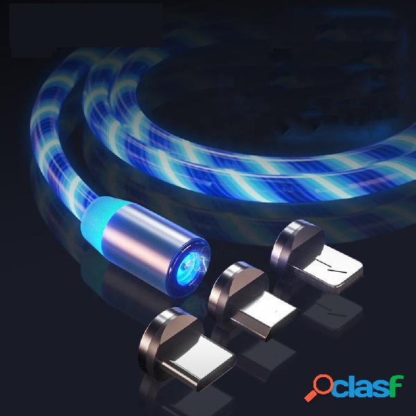 Bakeey RGB LED 2.4A Type C Micro USB Fast Charging Magnetic