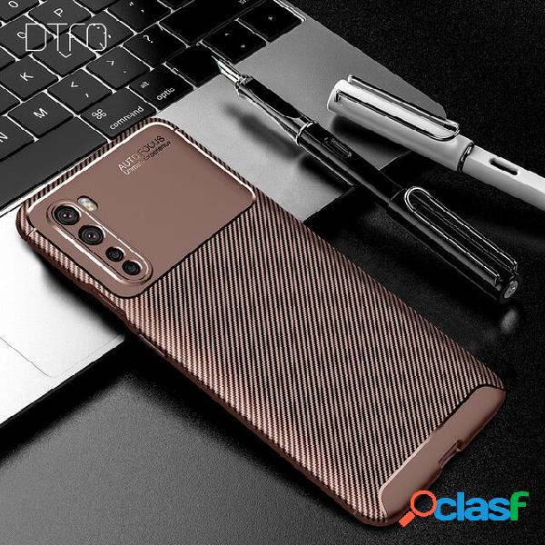 Bakeey for OnePlus Nord Case Luxury Carbon Fiber Pattern