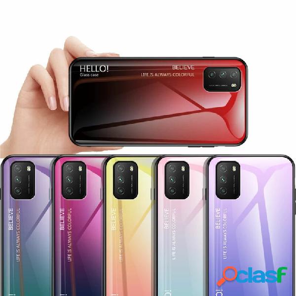 Bakeey for POCO M3 Gradient Color Tempered Glass Shockproof