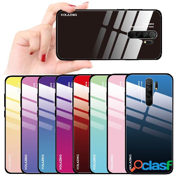 Bakeey for Xiaomi Redmi 9 Case Gradient Color Tempered Glass