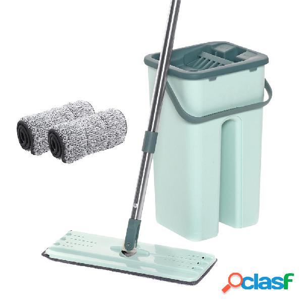 BakeeyHand-Free Wringing Floor Cleaning Mop Wet Dry Usage