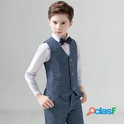 Bambino Da ragazzo Gilet per vestito Completo 4 pezzi Senza