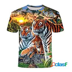 Bambino Da ragazzo maglietta Manica corta Stampa 3D Tigre