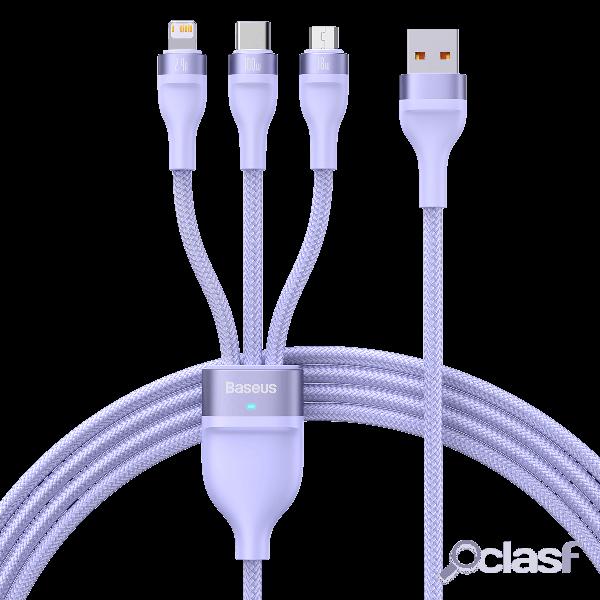 Baseus 3-In-1 USB-C/Micro USB/Apple Port Cable Fast Charging