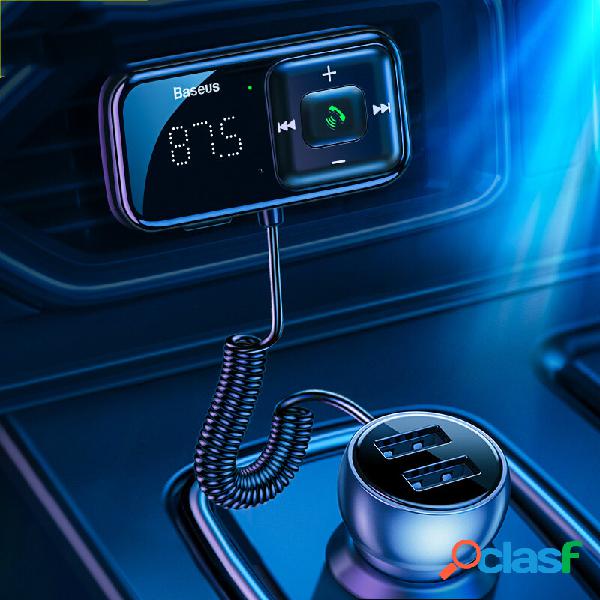 Baseus Car bluetooth 5.0 FM Transmitter 2-Port USB Charger