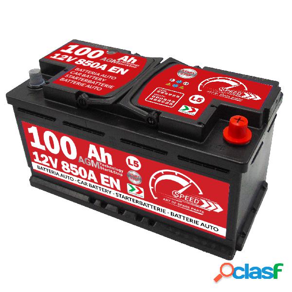 Batteria Auto Speed L5 100Ah 850A 12V AFB Start&Stop +DX