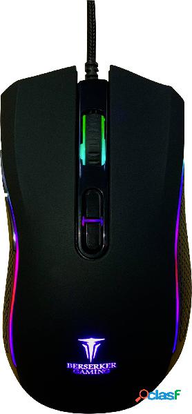 Berserker Gaming S2 Mouse da gioco USB Ottico Nero 7 Tasti