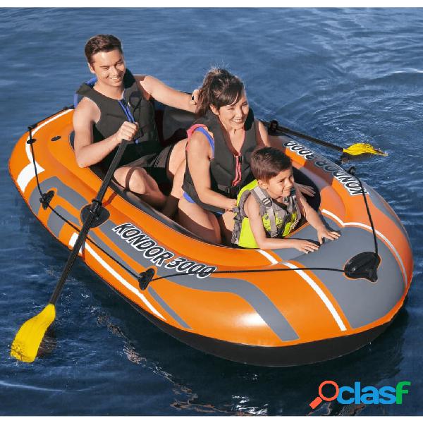 Bestway Kit Gommone Gonfiabile Kondor 3000 232x115x36 cm