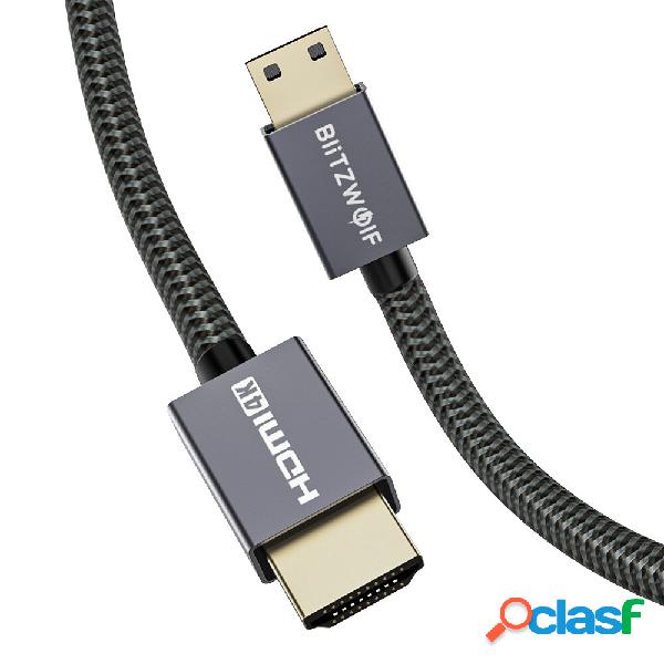 BlitzWolf® BW-HDC4 4K 18Gbps Mini HDMI to HDMI Cable 1.2m