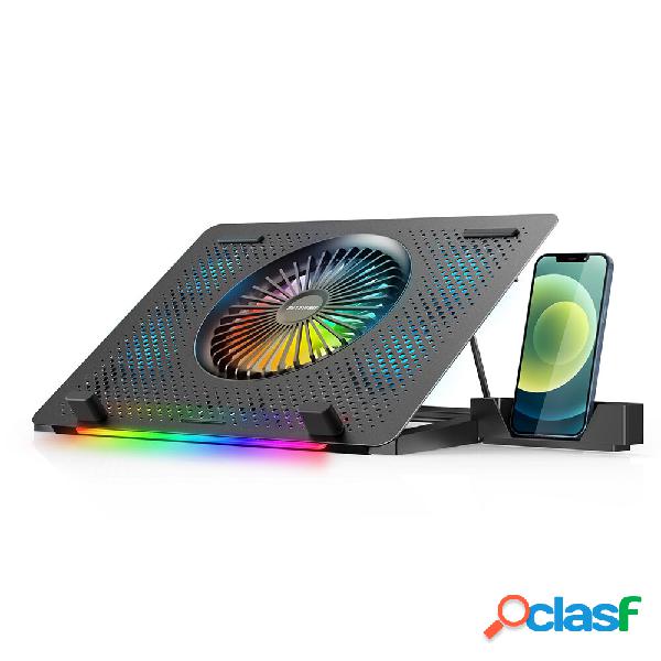 BlitzWolf® BW-HS1 RGB Laptop Cooling Pad with 5 Strong
