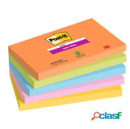 Blocco Post it Super Sticky - 654-5SS-OAS - 76 x 127 mm - 90