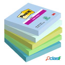 Blocco Post it Super Sticky - 654-5SS-OAS - 76 x 76 mm - 90