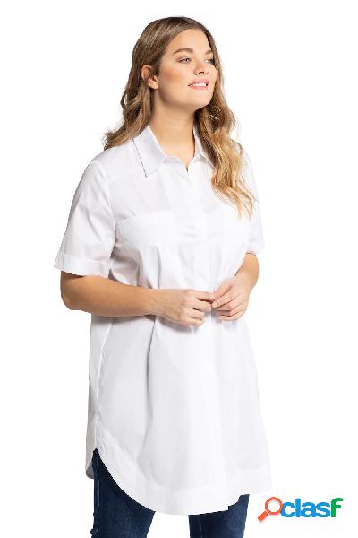 Blusa lunga, punto smock sul retro allaltezza della vita,