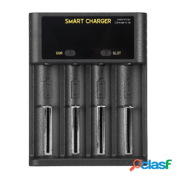 Bmax 3.7V 18650 4 Slot USB Battery Charger 5V2A LCD/USB with