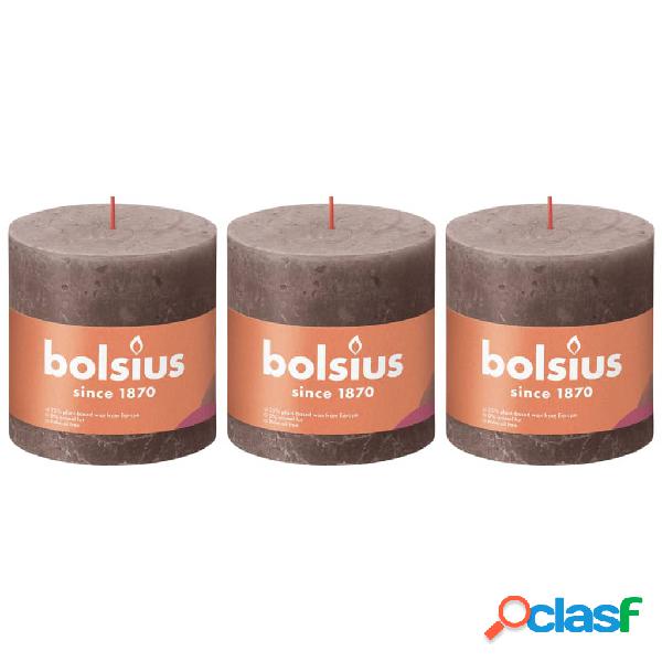 Bolsius Candele Rustiche a Colonna Shine 3 pz 100x100mm