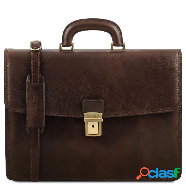 Borsa da lavoro in pelle 1 scomparto Testa di Moro