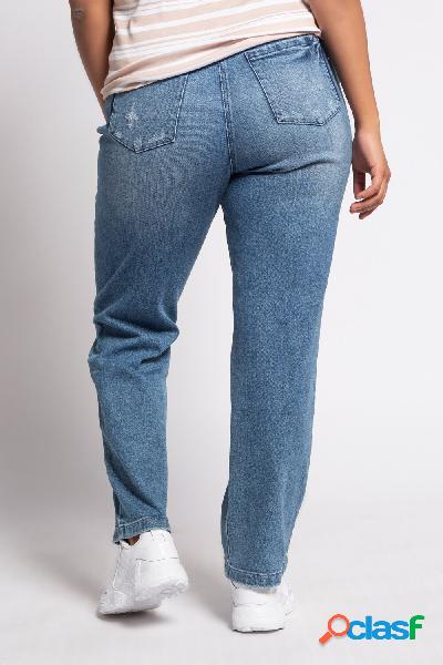 Boyfriend jeans, effetto destroyed, cintura comoda, Donna,