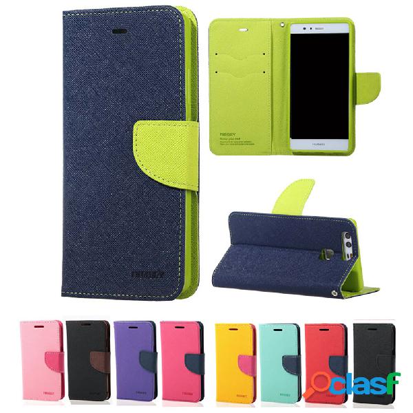 Bussiness Foldable Flip with Card Slot Stand PU Leather
