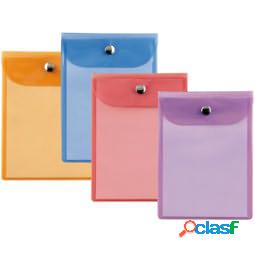 Busta con bottone Press 2 Color - PVC - 9,5x12 cm - colori