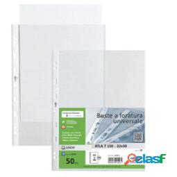 Buste forate Atla T - pesante - liscio - 22x30 cm -