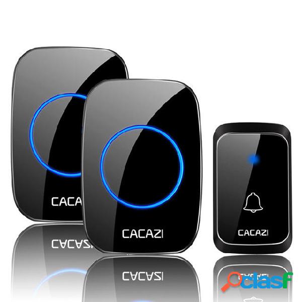 CACAZI A60 Waterproof Wireless Music Doorbell LED Light