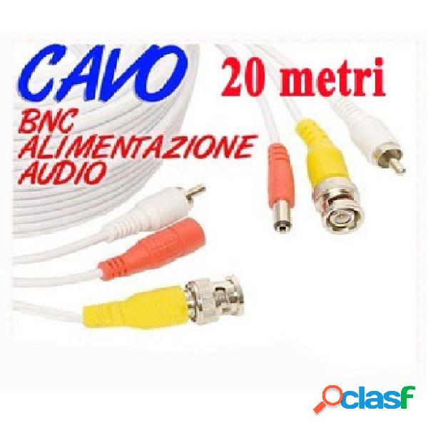 CAVO PROLUNGA TELECAMERA RCA BNC AUDIO VIDEO ALIMENTAZIONE
