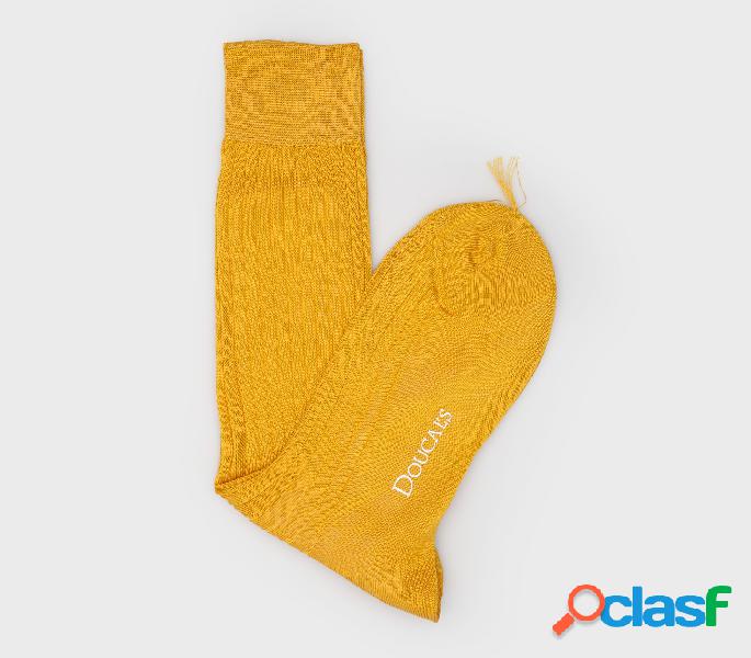 Calza a coste in cotone Giallo 41_U