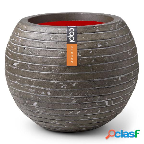 Capi Vaso Nature Row Rotondo 62x48 cm Verde Oliva
