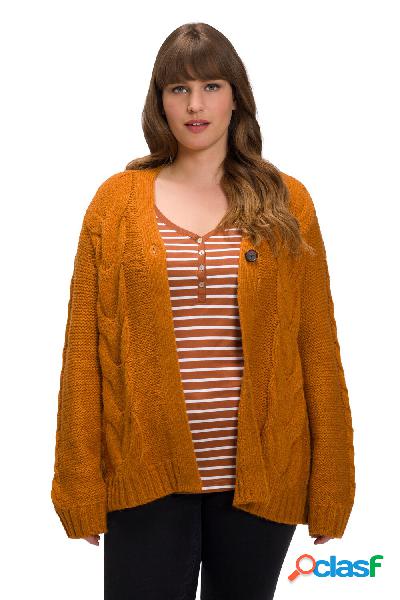 Cardigan, Donna, Arancione, Taglia: 64/66, Fibre sintetiche,