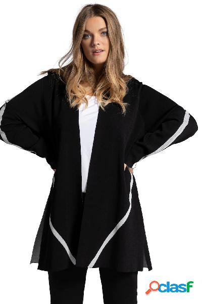 Cardigan, maglia double face, maniche lunghe, viscosa,