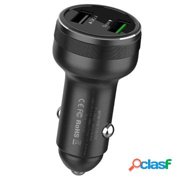 Caricabatterie da Auto Dual USB Warp GX739 - 65W - Nero