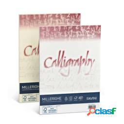 Carta Calligraphy Millerighe - A4 - 100 gr - bianco 01 -