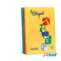 Carta Le Cirque - A4 - 80 gr - mix 5 colori intensi - Favini