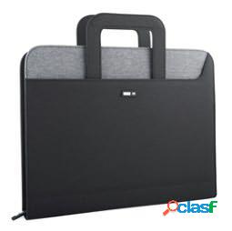 Cartella portablocco - con manici - nero-grigio - 28,5x36cm