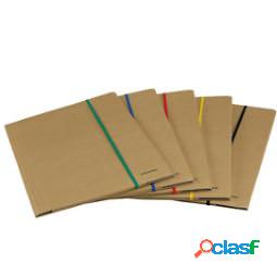 Cartellina con elastico - cartoncino FSC - 3 lembi -