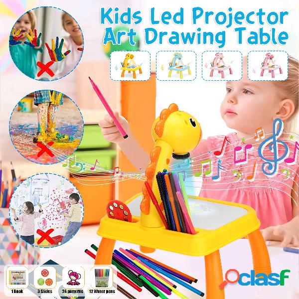 Children LED Projector Art Drawing Table Toys Kids Writing