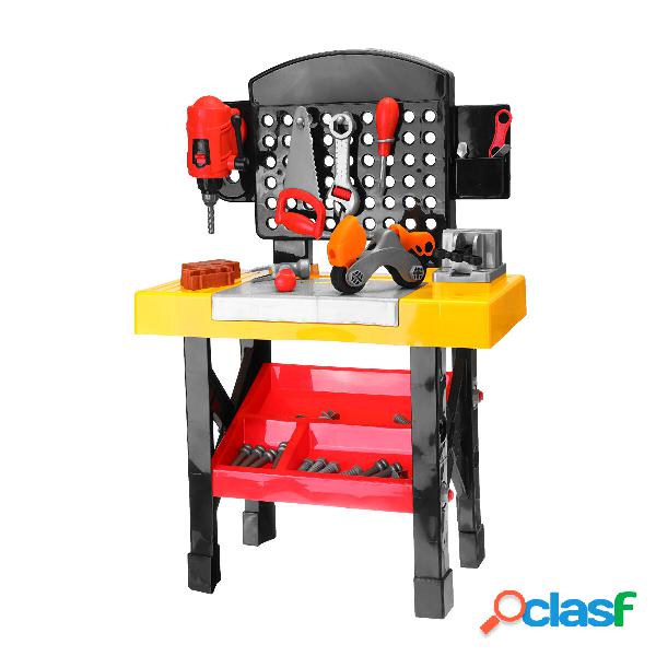 Children Simulation Play Workbench Toy Tool Box Drill
