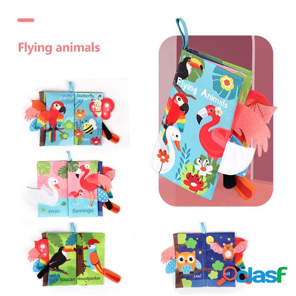 Childrens Cloth Book Tear-resistant Cartoon Animal Tail Book