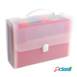 Classificatore valigetta con maniglia - cristallo - 33x29cm