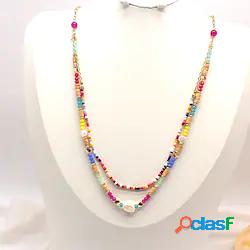 Collana a strati Per donna Multistrato Arcobaleno 42 cm