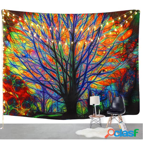 Colorful Tree Wall Hanging Tapestry Backdrop Decor Landscape