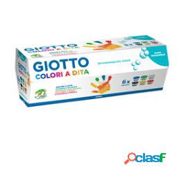 Colori a dita - 100 ml - colori assortiti - Giotto - conf. 6