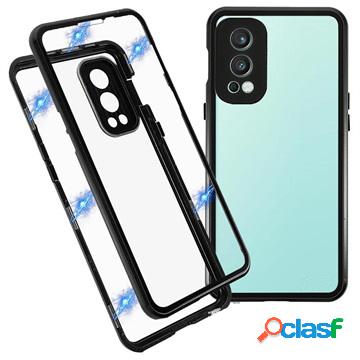 Cover Magnetica con Vetro Temperato per OnePlus Nord 2 5G -