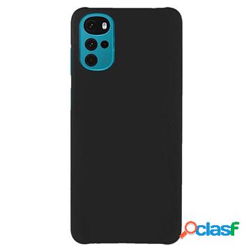 Cover in Plastica Gommata per Motorola Moto G22 - Nera